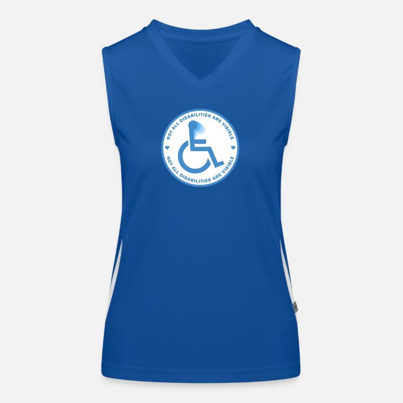 Not All Disabilities Are Visible Women's Functional Contrast Tank Top