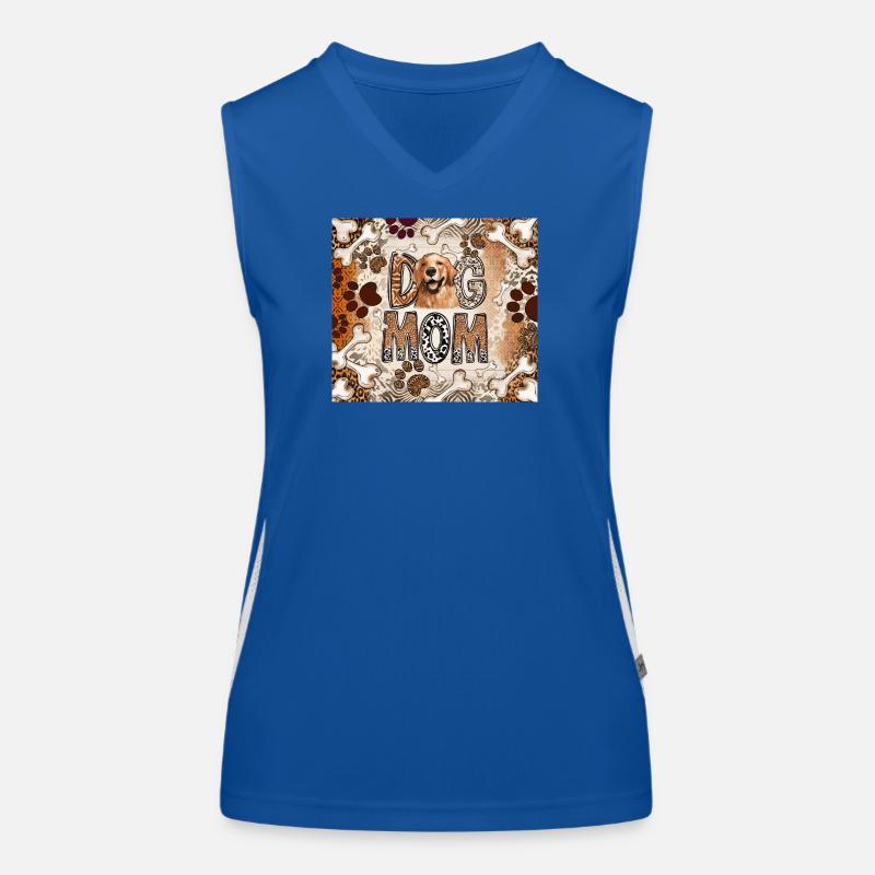 Dog Mom Leopard Print Women's Functional Contrast Tank Top