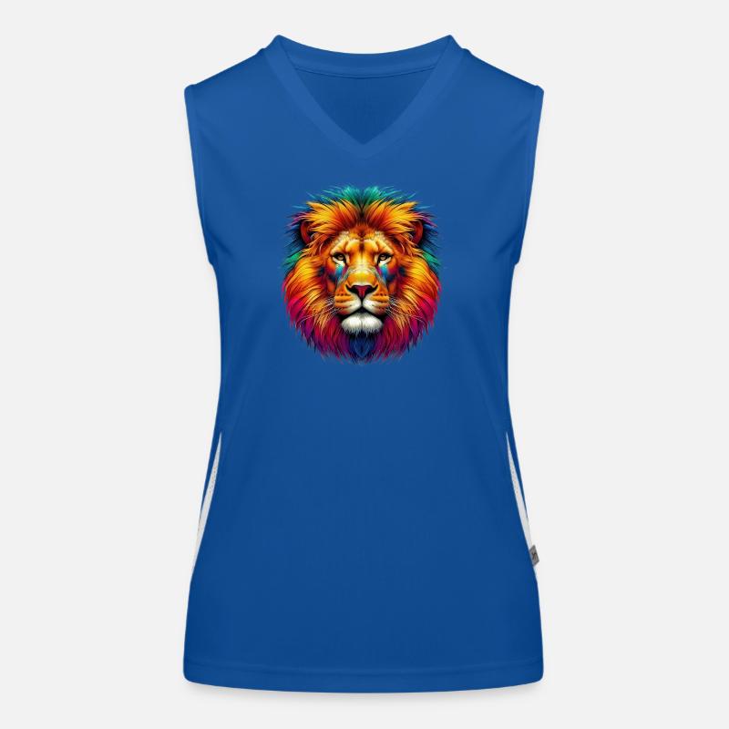 Löwe Funktionelles Kontrast-Tank Top für Frauen