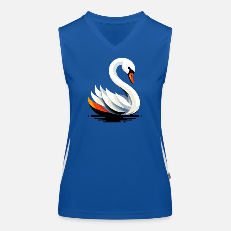 Schwan Funktionelles Kontrast-Tank Top für Frauen