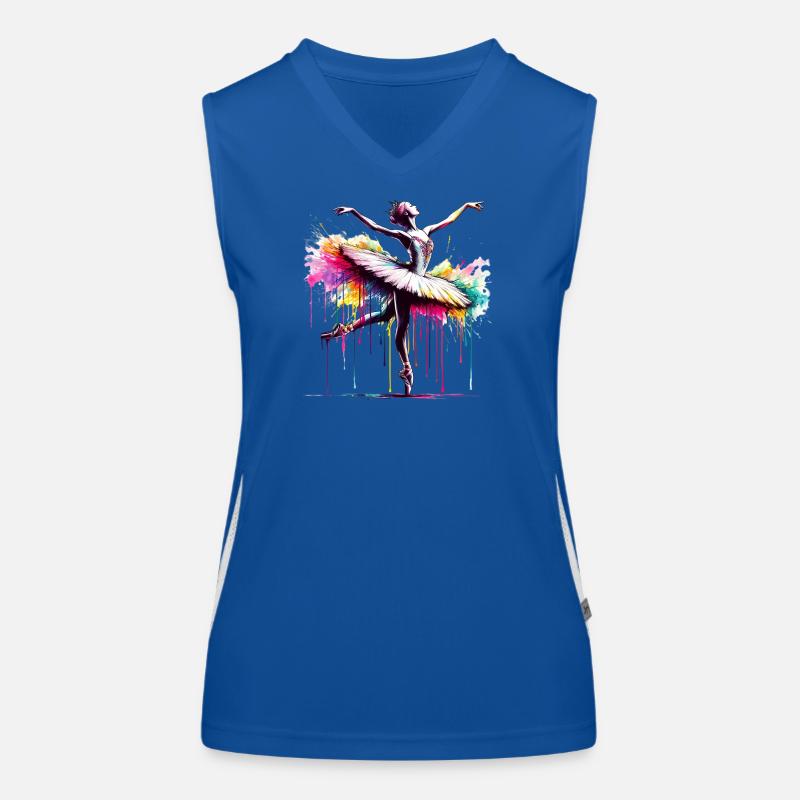 Danseuse de ballet avec tutu Débardeur respirant contrasté Femme