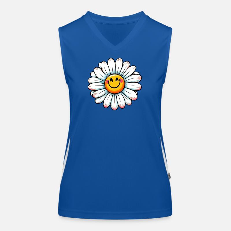 Gänseblümchen Funktionelles Kontrast-Tank Top für Frauen