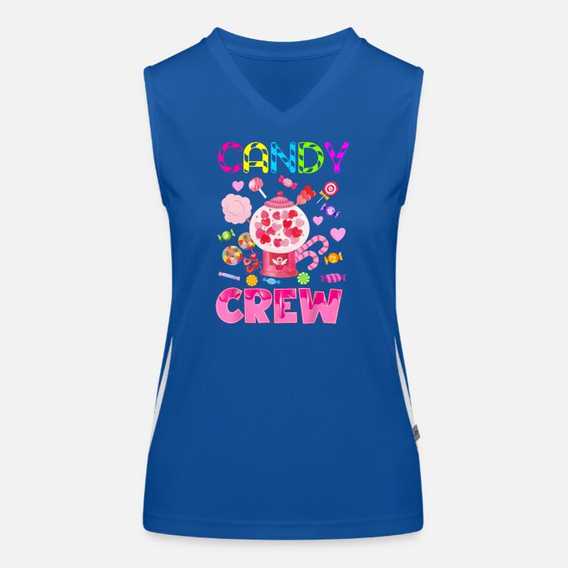 Candy Crew Decorations Sweetie Candy Squad Funktionelles Kontrast-Tank Top für Frauen