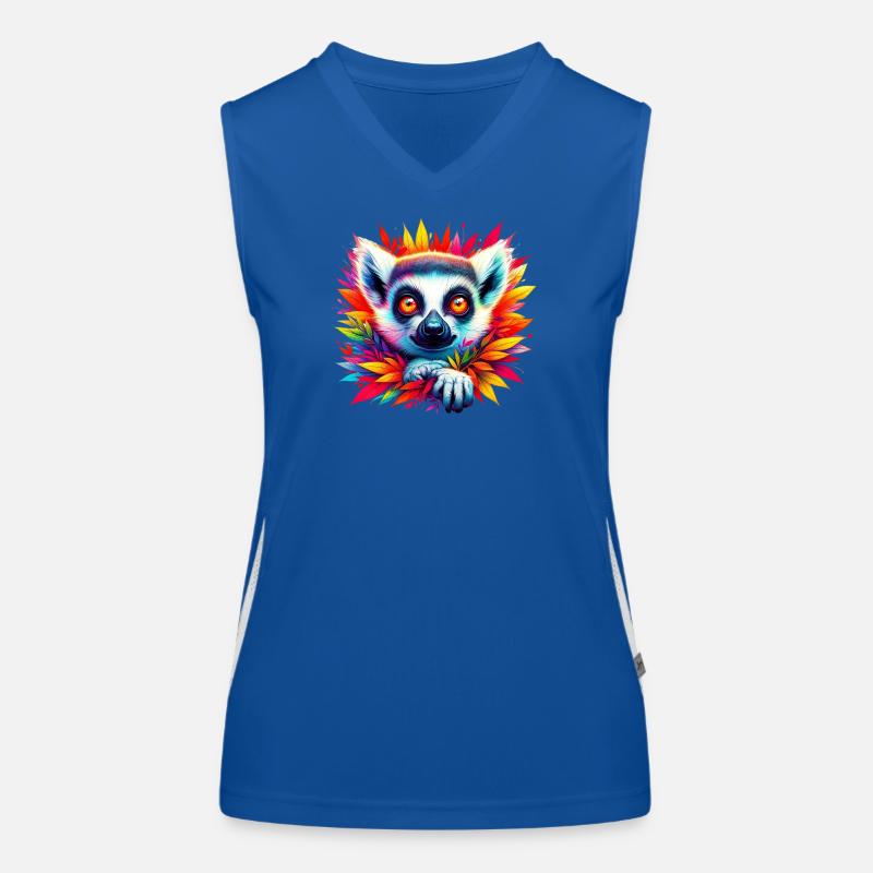 Lemur Funktionelles Kontrast-Tank Top für Frauen