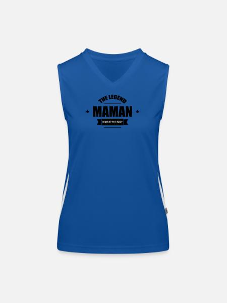 Mommy the Legend - Women's Functional Contrast Tank Top - royal/white - Front