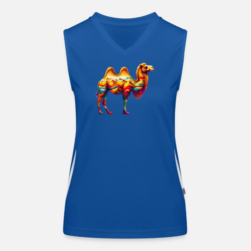 Kamel Funktionelles Kontrast-Tank Top für Frauen