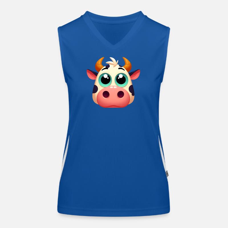 Kuh Funktionelles Kontrast-Tank Top für Frauen