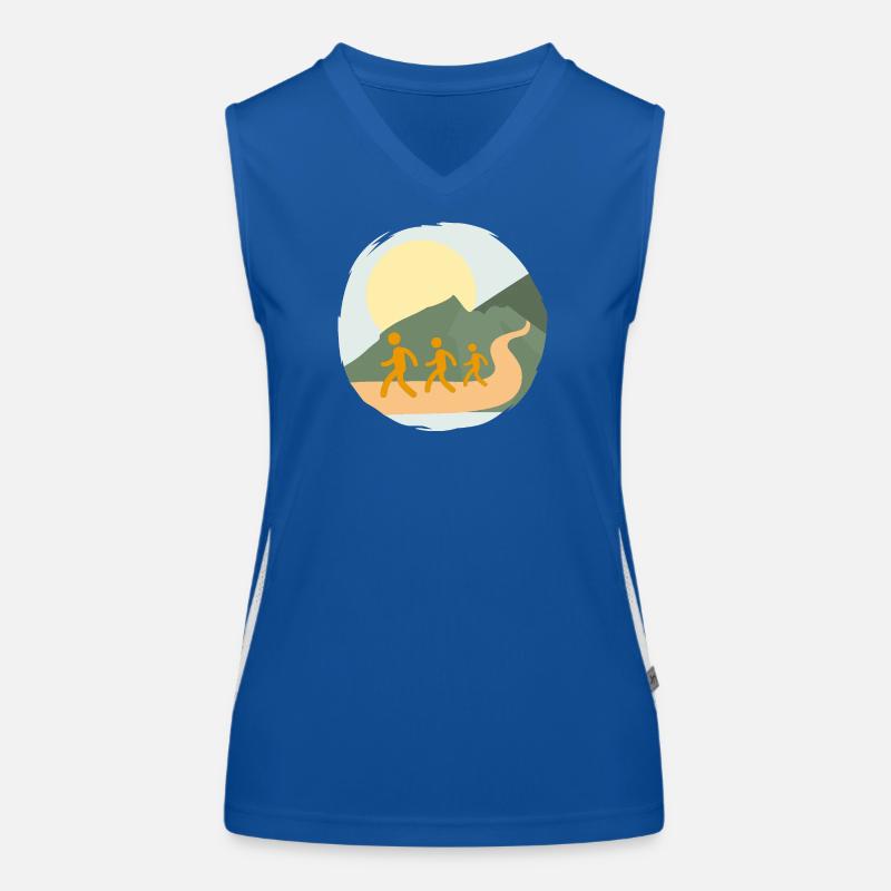 Keep on Walking Funktionelles Kontrast-Tank Top für Frauen