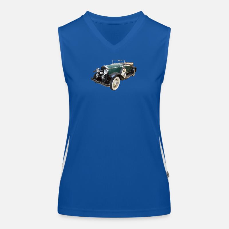 Historisches Auto Funktionelles Kontrast-Tank Top für Frauen