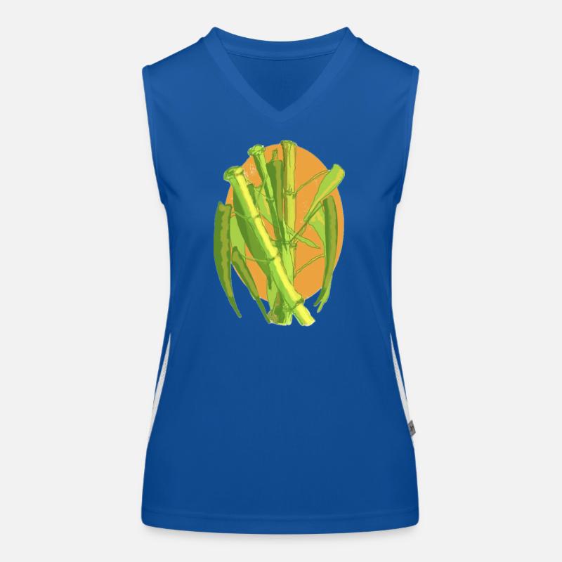 Bamboo Botanical Burst Women's Functional Contrast Tank Top