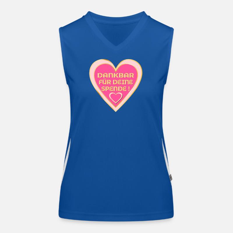 SPENDERIN DANKBARKEIT - SPENDE HERZ Funktionelles Kontrast-Tank Top für Frauen