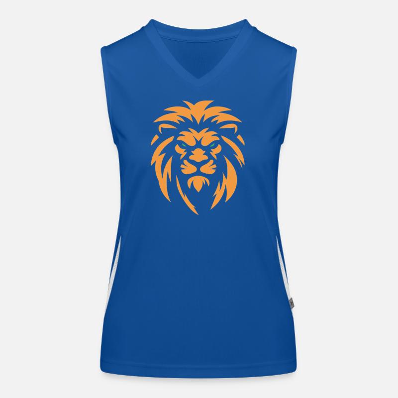 Wütender Löwe Funktionelles Kontrast-Tank Top für Frauen