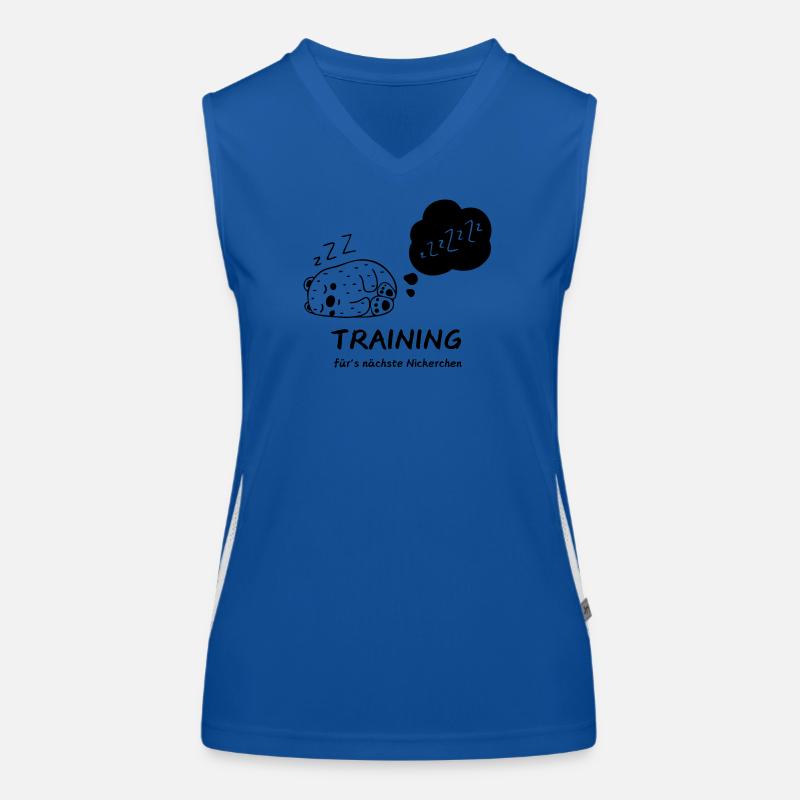 Training fürs Nickerchen Funktionelles Kontrast-Tank Top für Frauen