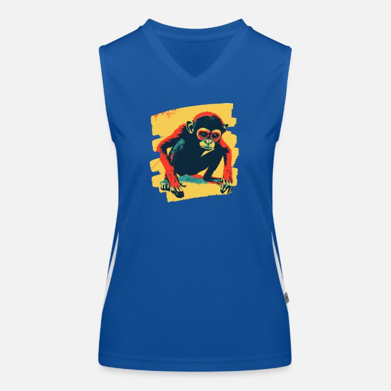 Affe Funktionelles Kontrast-Tank Top für Frauen