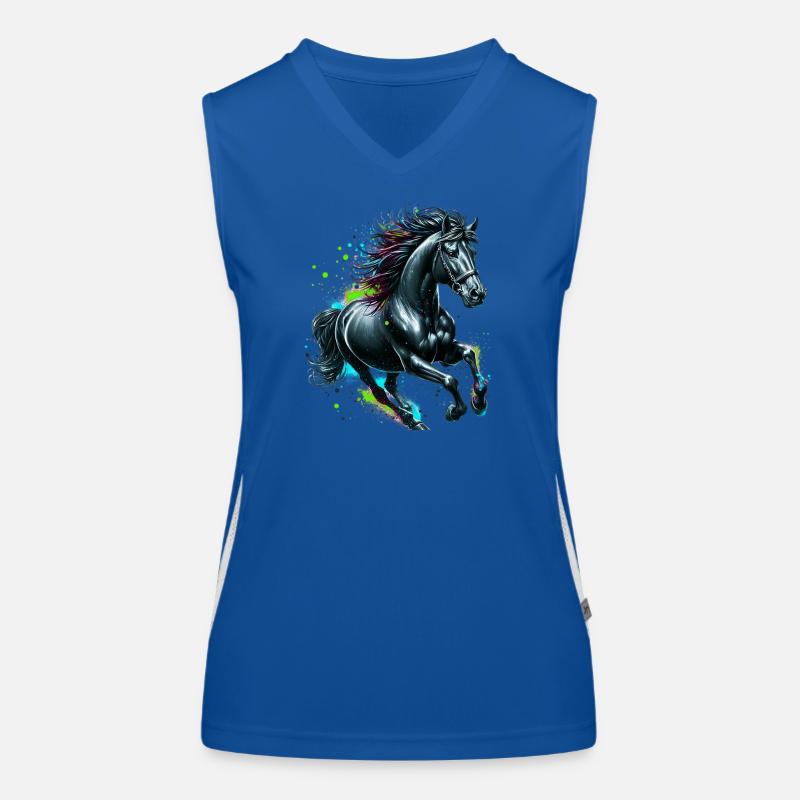 Pferd Funktionelles Kontrast-Tank Top für Frauen