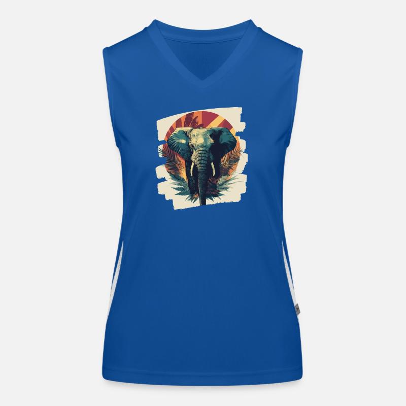 Elefant Funktionelles Kontrast-Tank Top für Frauen