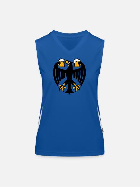 Germany Beer Federal Eagle - Women's Functional Contrast Tank Top - royal/white - Front