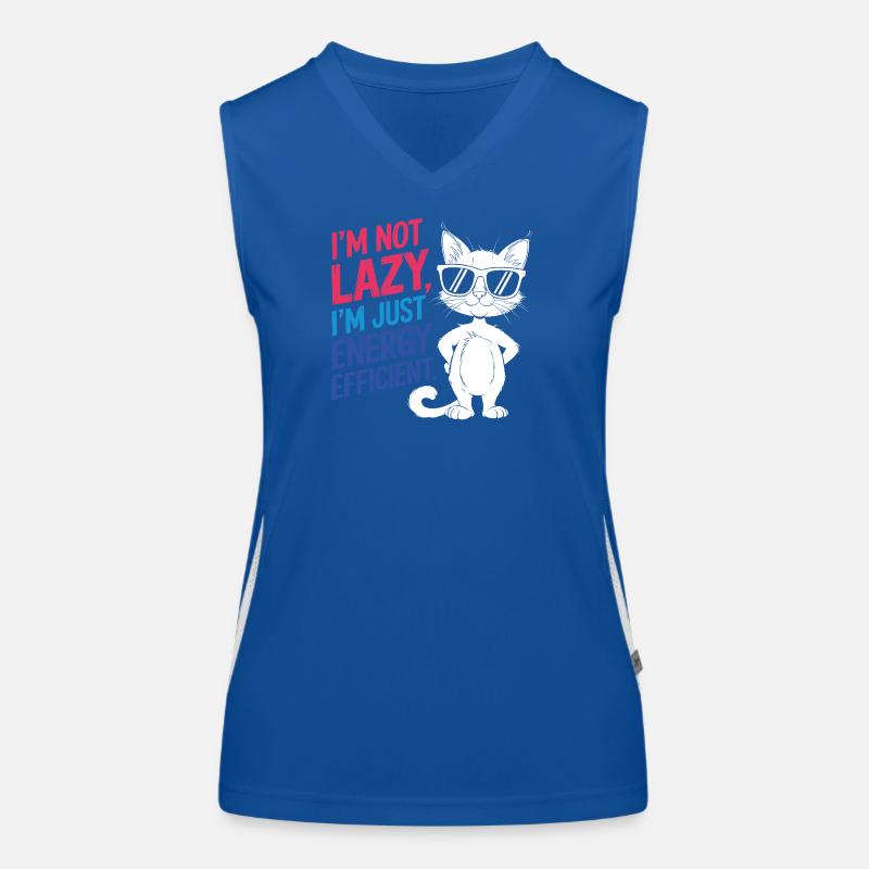 I'm Not Lazy, I'm Just Energy Efficient Women's Functional Contrast Tank Top