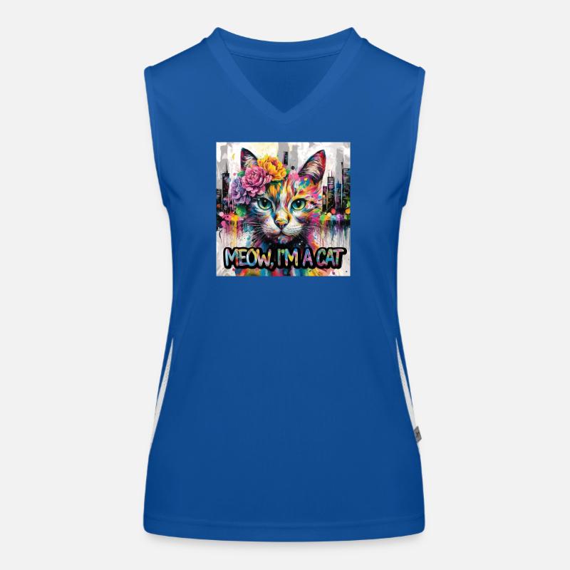 Chat astucieux Version 2 Débardeur respirant contrasté Femme
