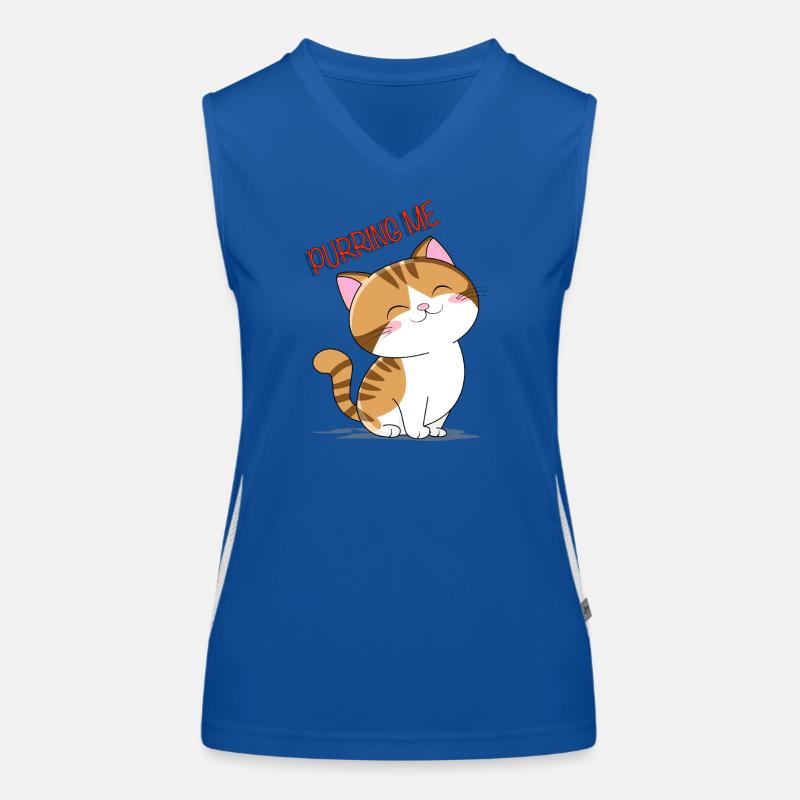 Purring me katze Funktionelles Kontrast-Tank Top für Frauen