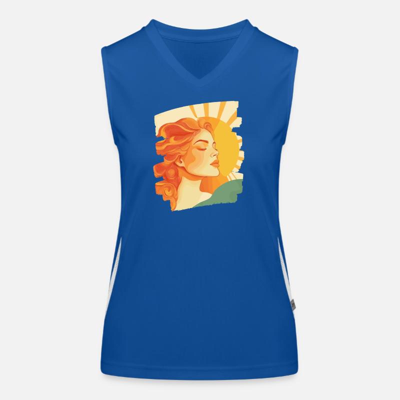 Sommer Sonne Retro Funktionelles Kontrast-Tank Top für Frauen