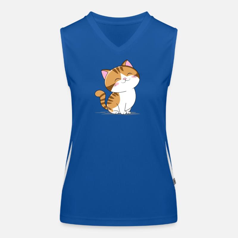 Süsse kleine Katze Funktionelles Kontrast-Tank Top für Frauen