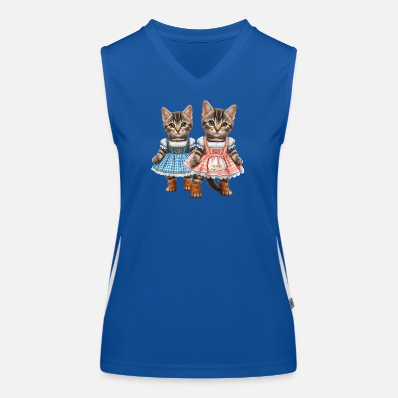 Chatons Dirndl Débardeur respirant contrasté Femme
