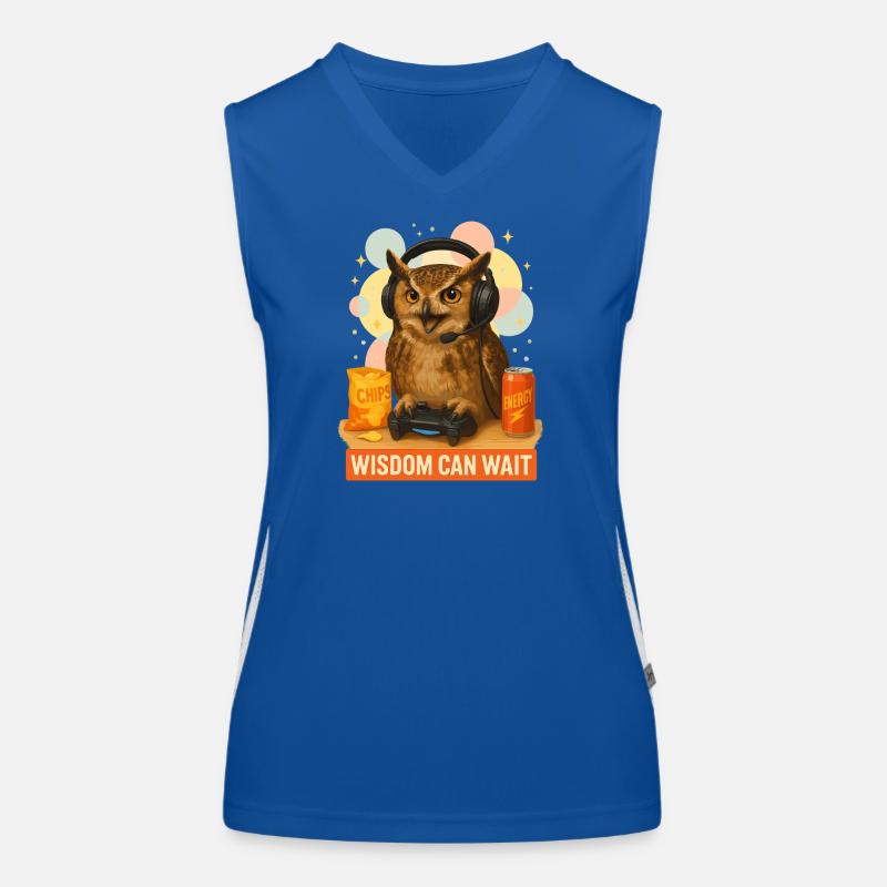 Gamer-Eule auf Energie Funktionelles Kontrast-Tank Top für Frauen