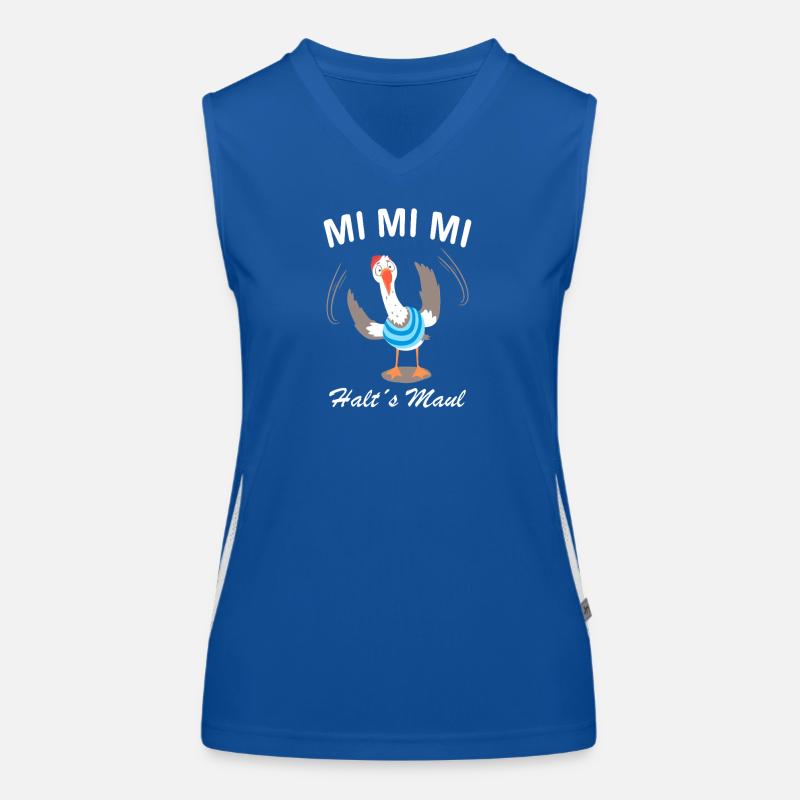 MI Mi Mi halt´s Maul Funktionelles Kontrast-Tank Top für Frauen