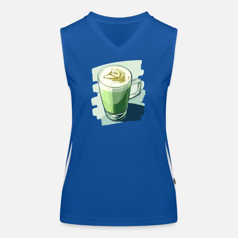 Matcha Latte Lover Thé vert Débardeur respirant contrasté Femme