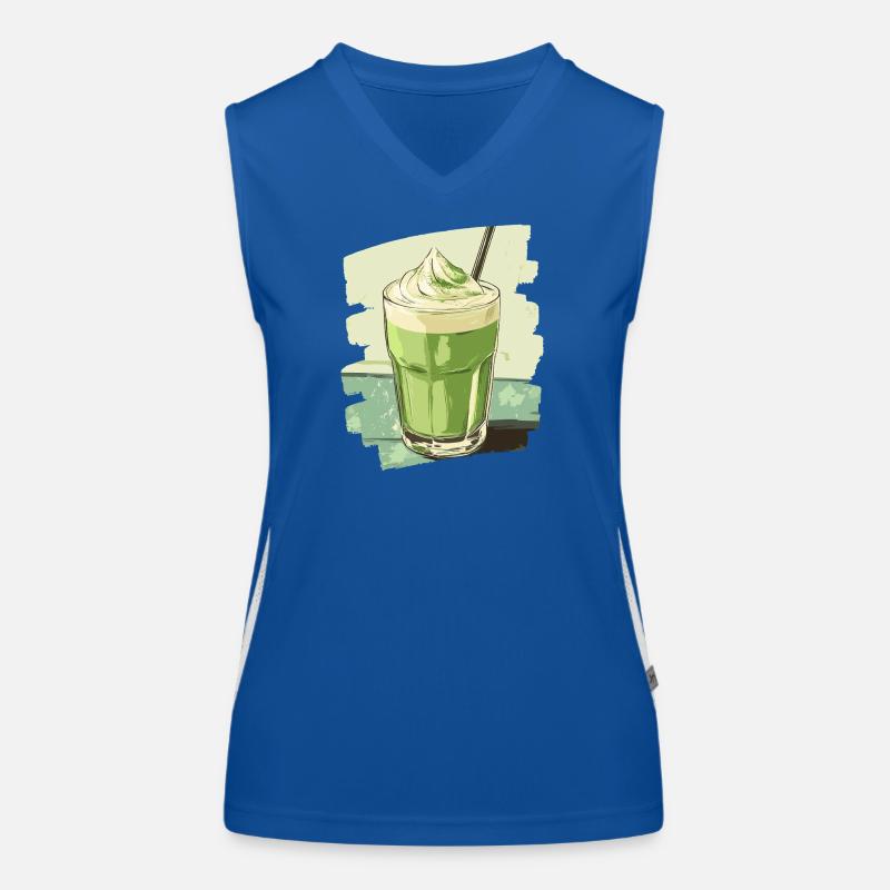 Matcha Latte Liebhaber Grüntee Funktionelles Kontrast-Tank Top für Frauen
