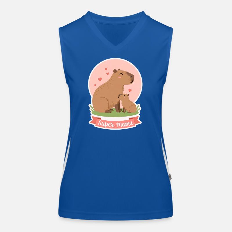 Mutter Kapibara Funktionelles Kontrast-Tank Top für Frauen