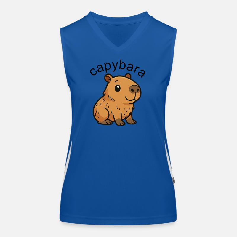 Mignon Dessin Animé Capybara, mignon et cool Débardeur respirant contrasté Femme