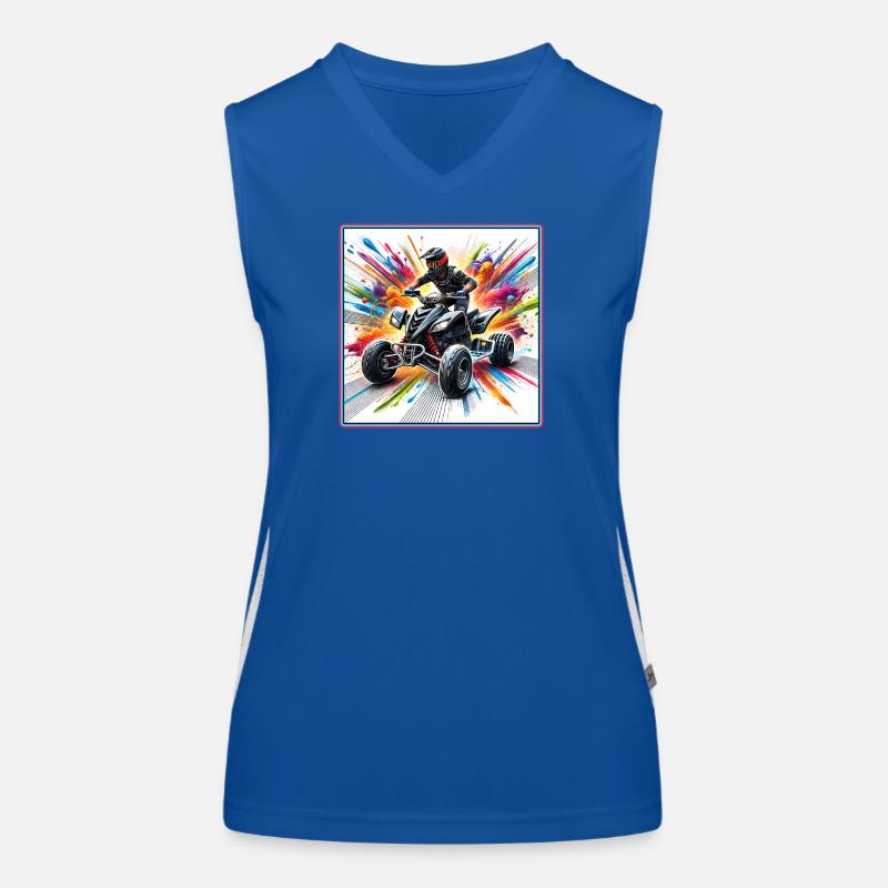 Quad Power – Farbenexplosion Funktionelles Kontrast-Tank Top für Frauen