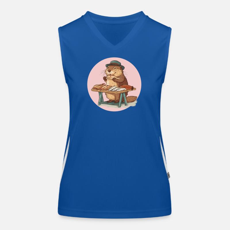 Beavers at the fish stand - Fresh catch from the professionals Women's Functional Contrast Tank Top