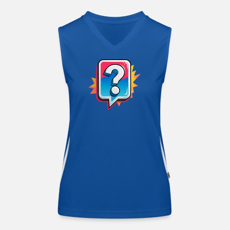 Fragezeichen Funktionelles Kontrast-Tank Top für Frauen