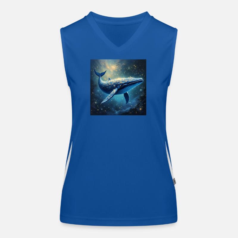Power Animal Galactic Whale Women's Functional Contrast Tank Top