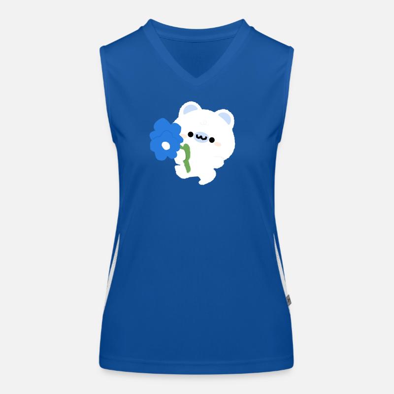 Romantischer Eisbär Funktionelles Kontrast-Tank Top für Frauen