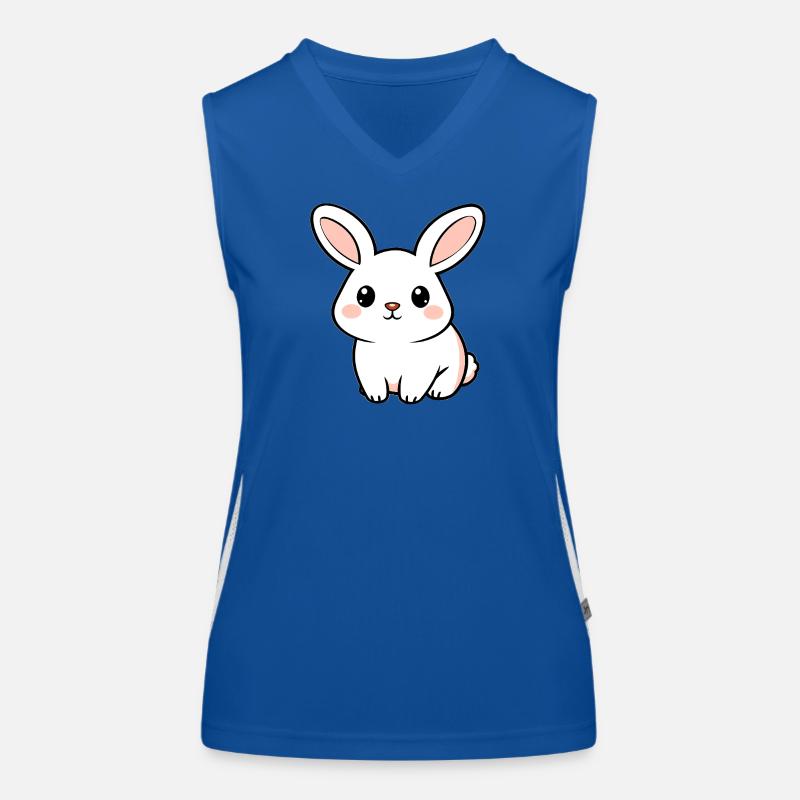Lapin blanc Débardeur respirant contrasté Femme