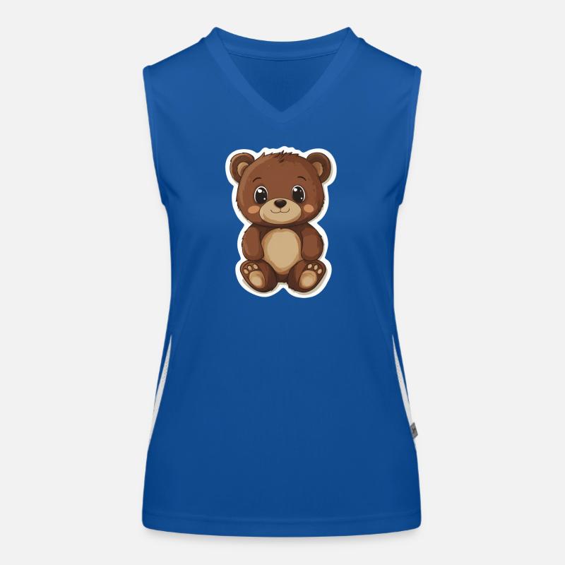 Cute Bear – Gift Idea for Forest & Animal Fans Women's Functional Contrast Tank Top