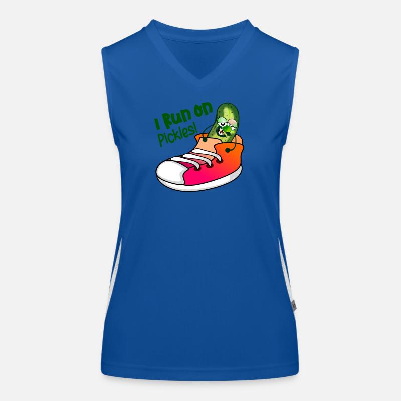 I RUN ON PICKLES Women's Functional Contrast Tank Top