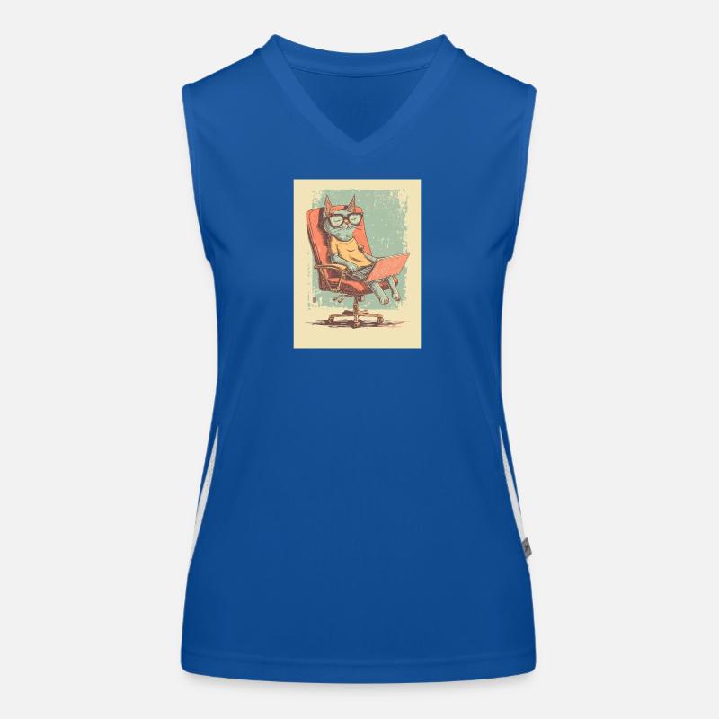 Code Cat – Der wahre Chef im Office Funktionelles Kontrast-Tank Top für Frauen