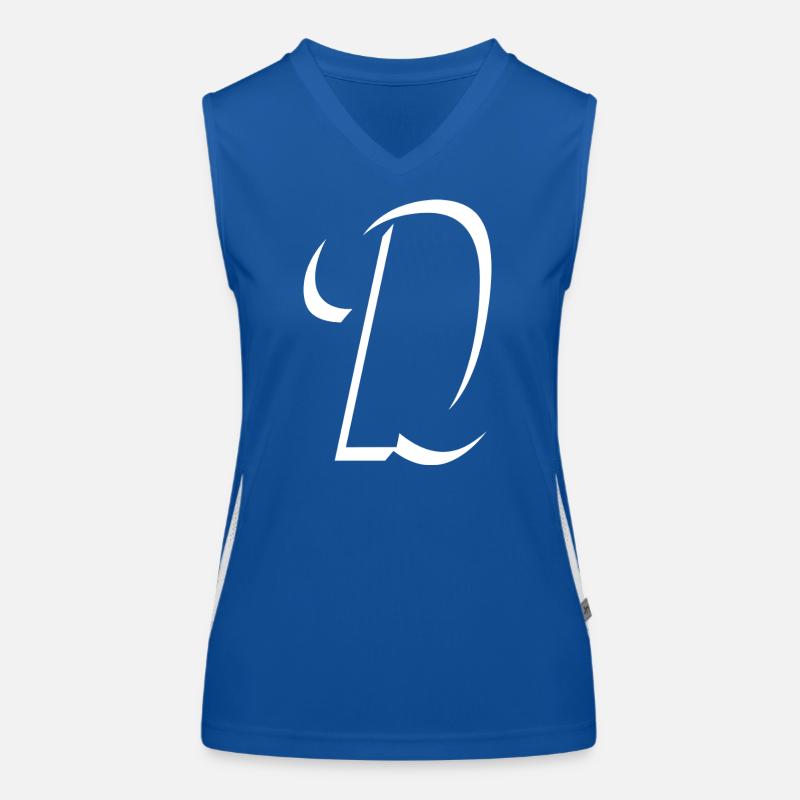Letter D, Name, der Buchstabe D Funktionelles Kontrast-Tank Top für Frauen