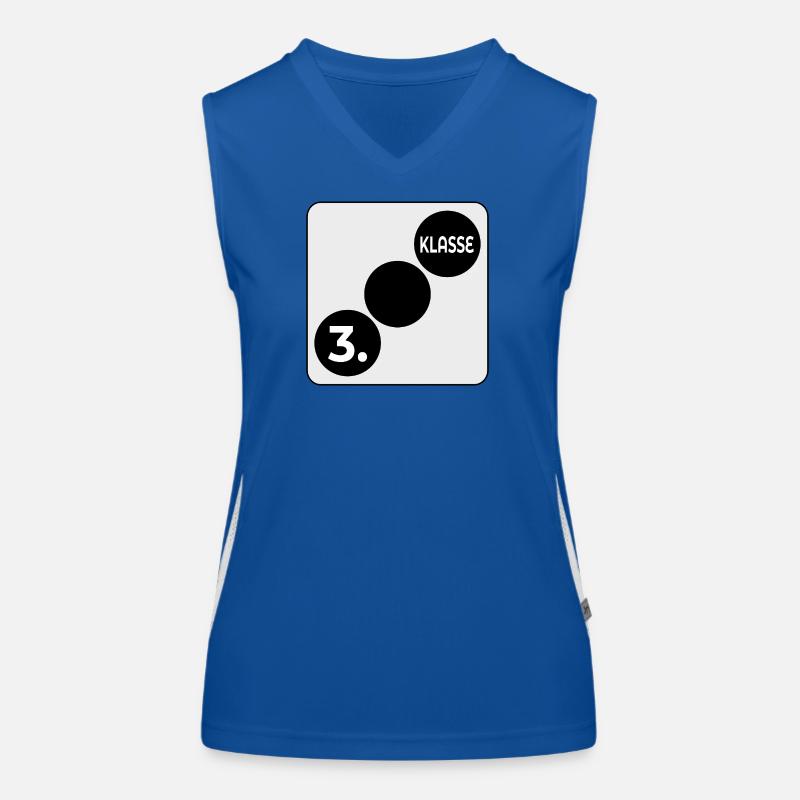 3. Klasse Schulklasse Würfel Funktionelles Kontrast-Tank Top für Frauen