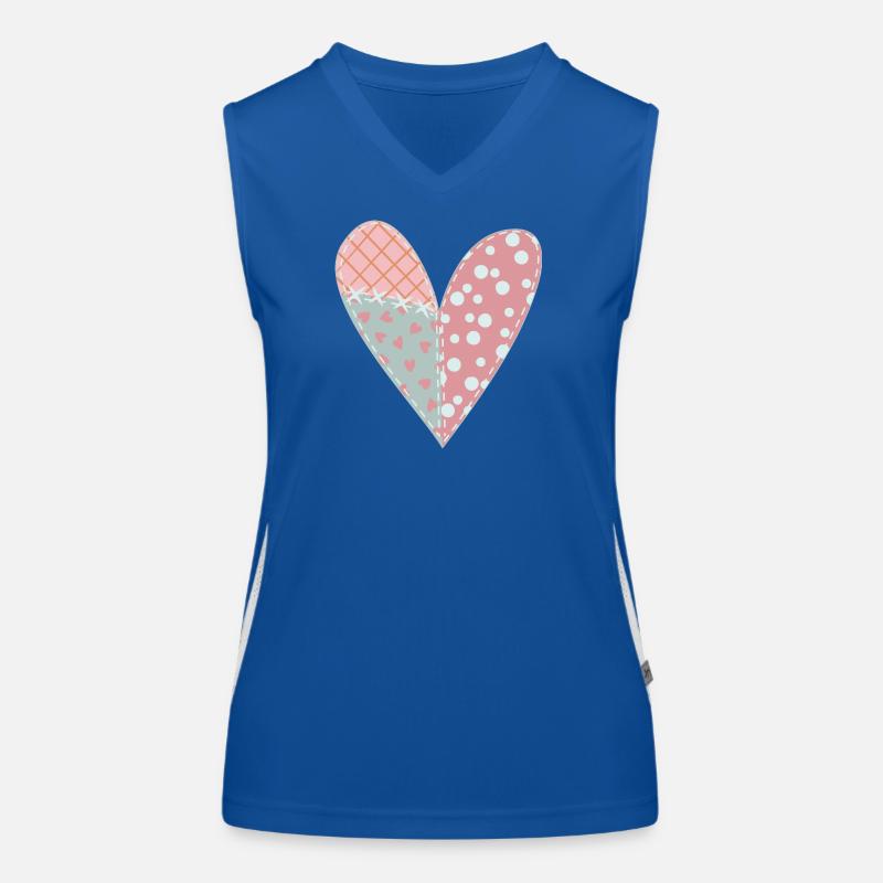 Patchwork Herz Nr. 6 Funktionelles Kontrast-Tank Top für Frauen