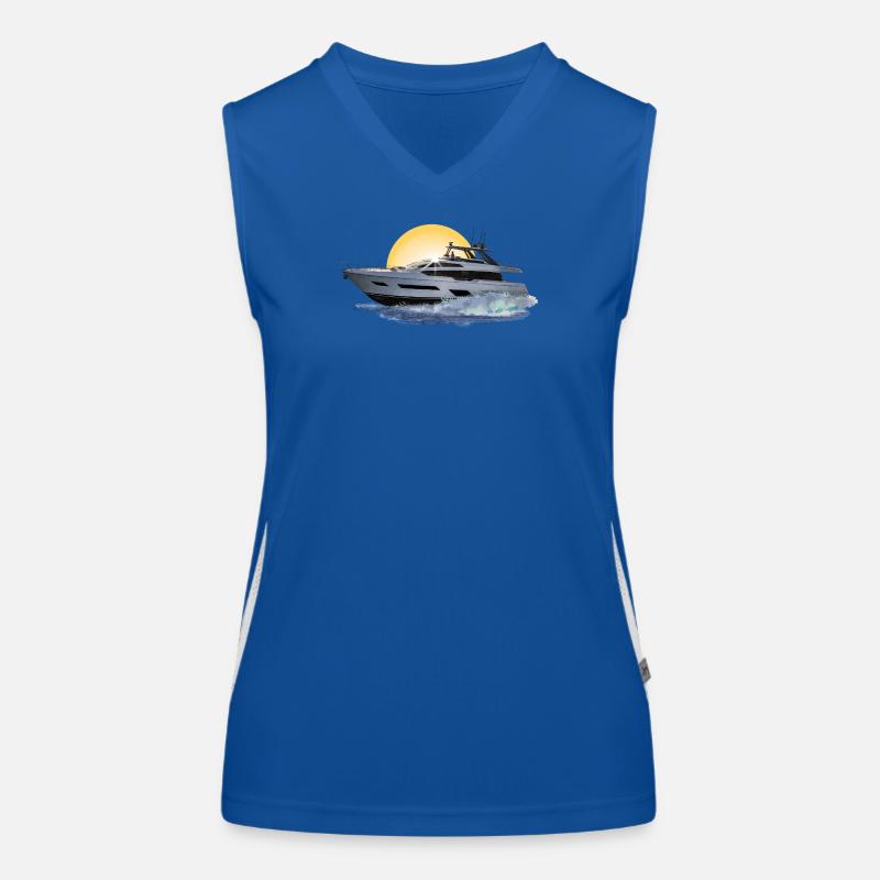 Motorboot Funktionelles Kontrast-Tank Top für Frauen