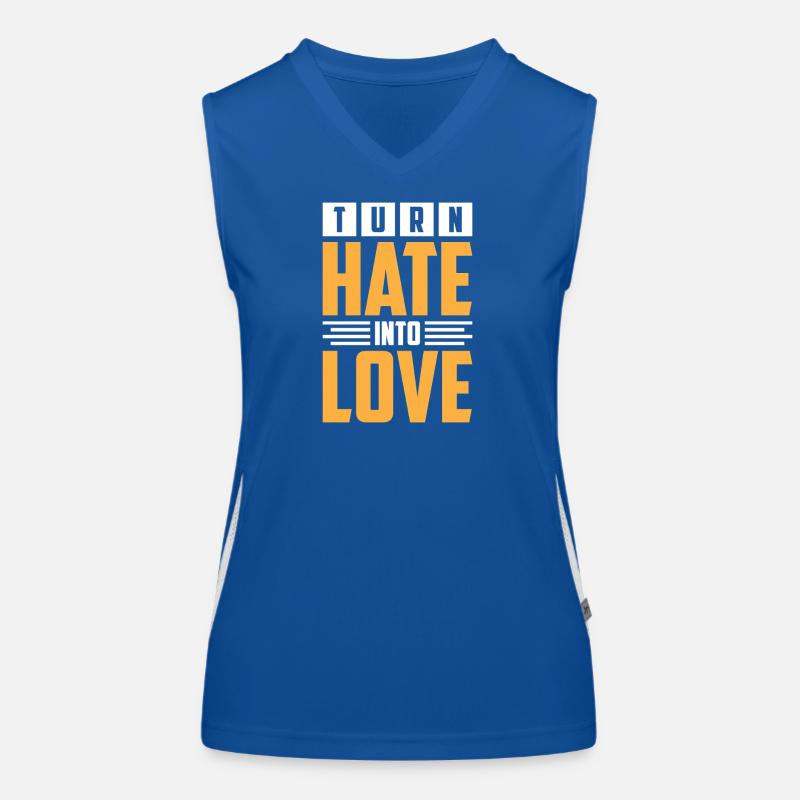Transformative, hasserfüllte bis liebevolle Designs Funktionelles Kontrast-Tank Top für Frauen
