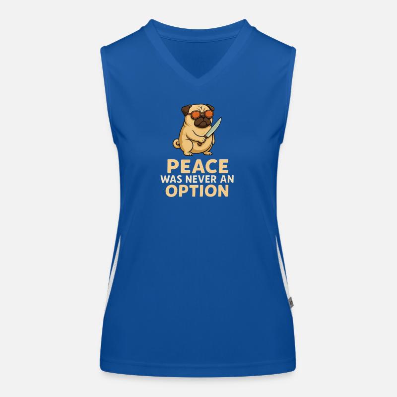 Cool pug cook with sunglasses in the kitchen Women's Functional Contrast Tank Top