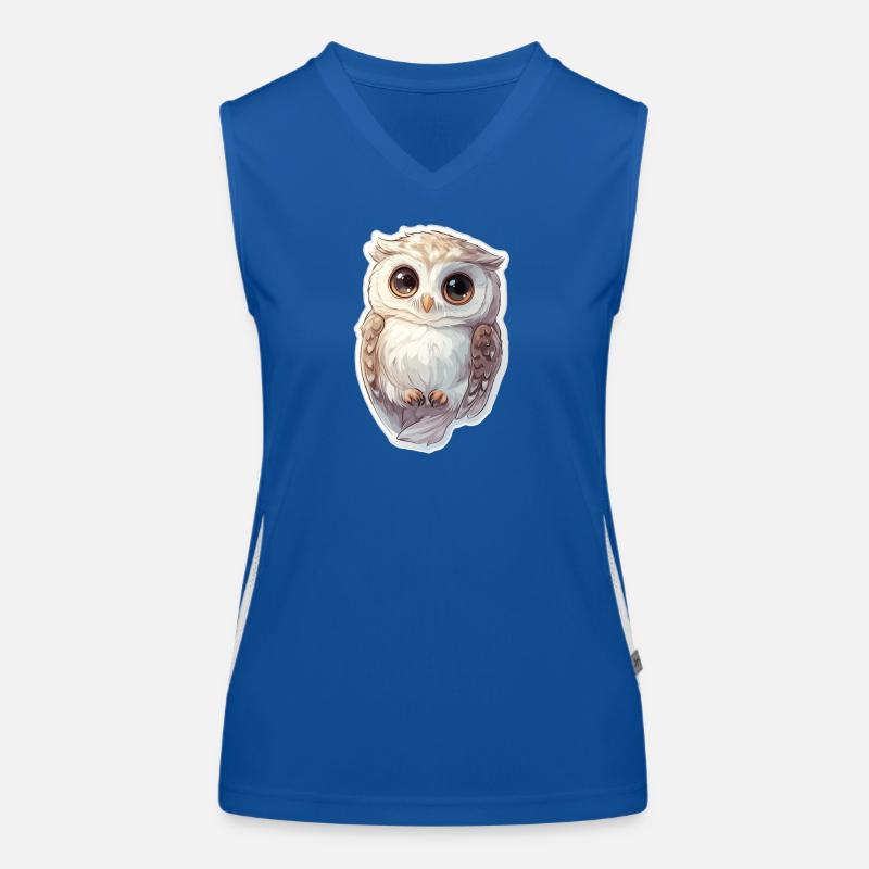 Eule Funktionelles Kontrast-Tank Top für Frauen