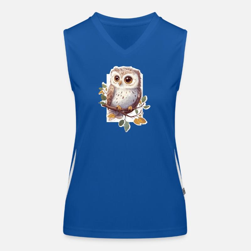 Eule Funktionelles Kontrast-Tank Top für Frauen